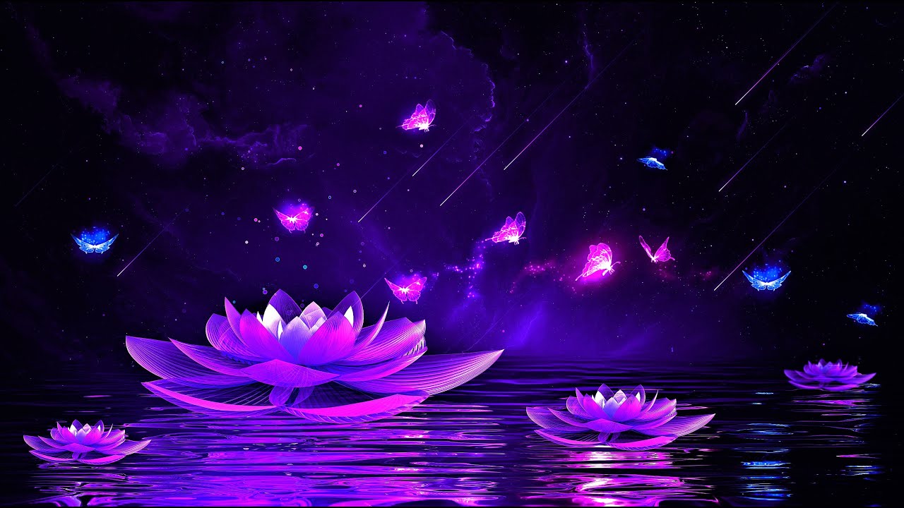 Peaceful Night 💜 Soothing Deep Sleep Music ★ Calming Meditation Healing 528Hz