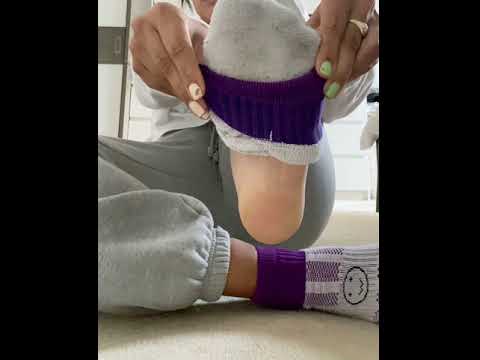 Peeling off my dirty sweaty socks