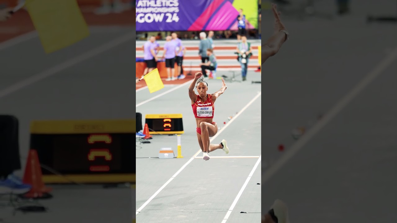 Peleteiro power 🔥 #spain #triplejump #athletics #worldindoorchamps