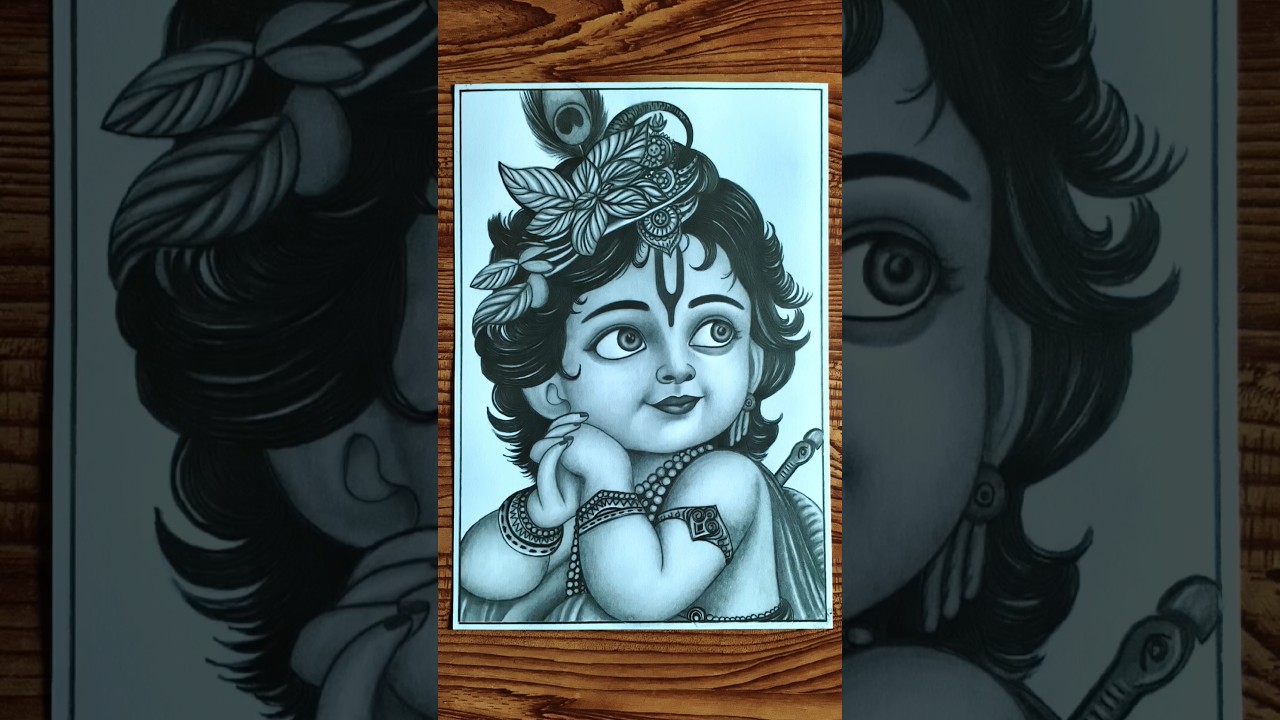 pencil sketch #krishna #viral #pencil #drawing