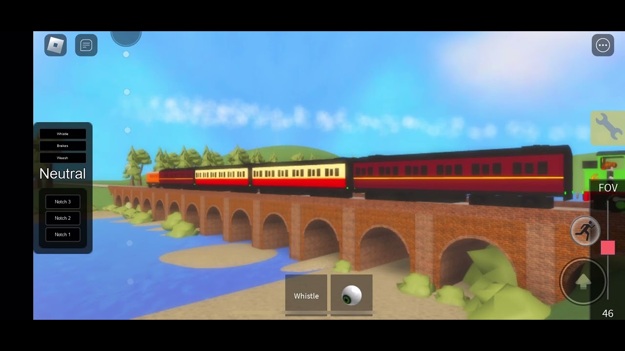 Percy going though the elesbridge viaduct