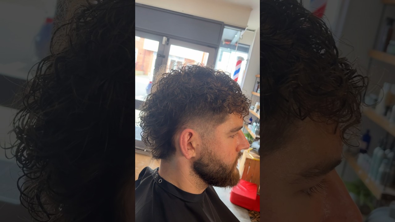 Permed Mullet Hair ! Curly messy flow haircut permed !