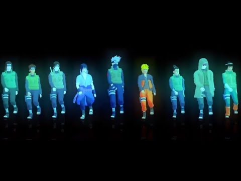 Personagens de naruto dançando funk