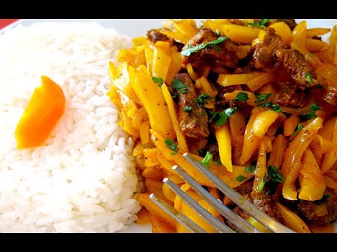 PERUVIAN CUISINE | OLLUQUITO WITH MEAT | DELICIOUS