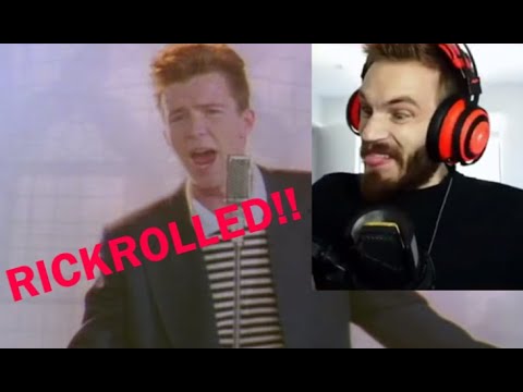 PewDiePie getting Rickrolled Compilation