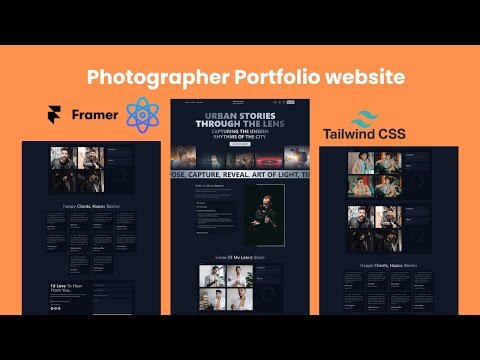 Photographer portfolio website design using react.js and tailwindcss