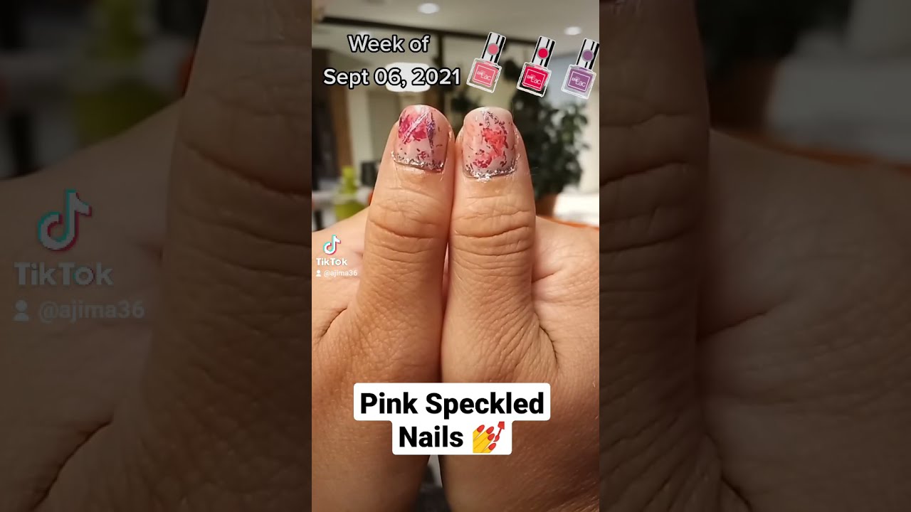 Pink Speckled Nails 💅