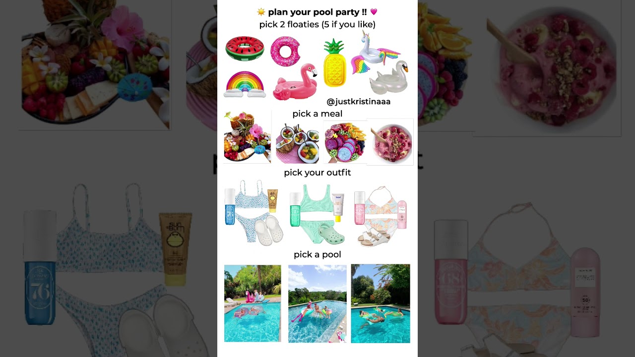 plan your pool party !! ☀️ #preppy #pool #poolparty #outfit