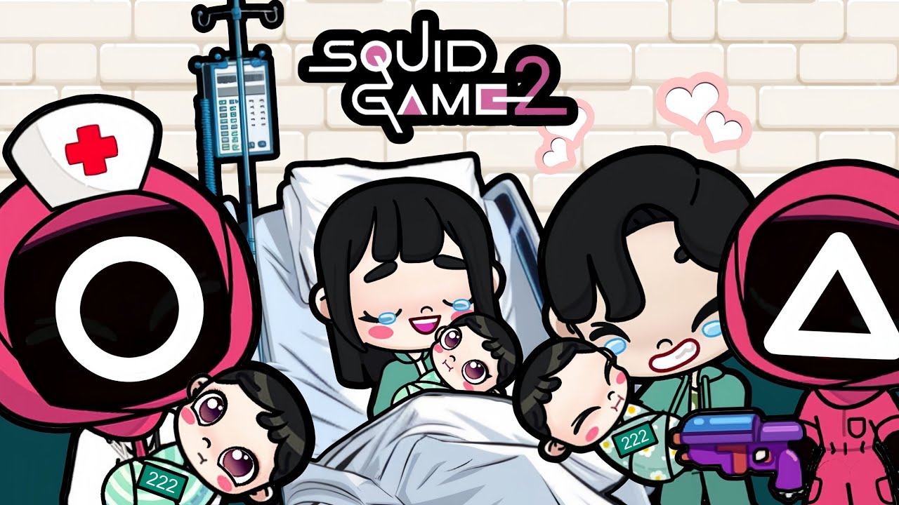 Player 222 gave birth to TRIPLETS !!! Squid game 2 in Avatar World Pazu love story