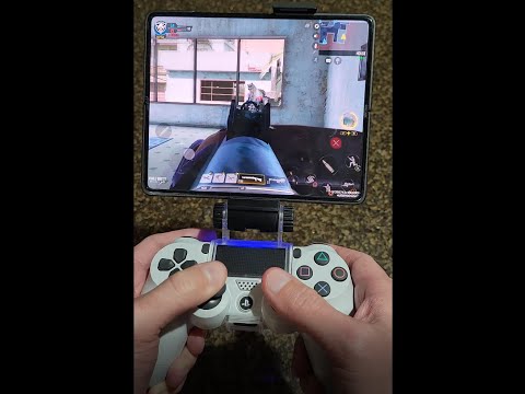 Playing CoD Mobile on the Galaxy Z Fold 3 using a playstation 4 controller!!