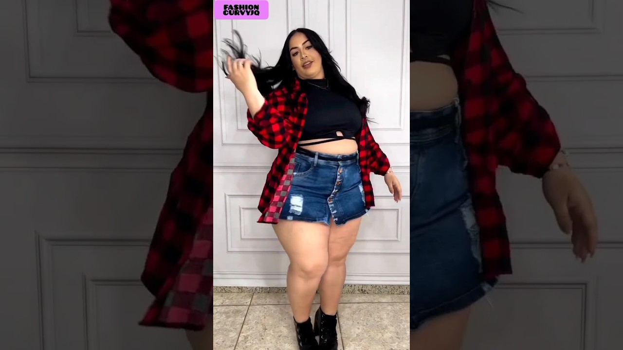Plus size Try On Haul, sexy curvy shorts #fashion #model