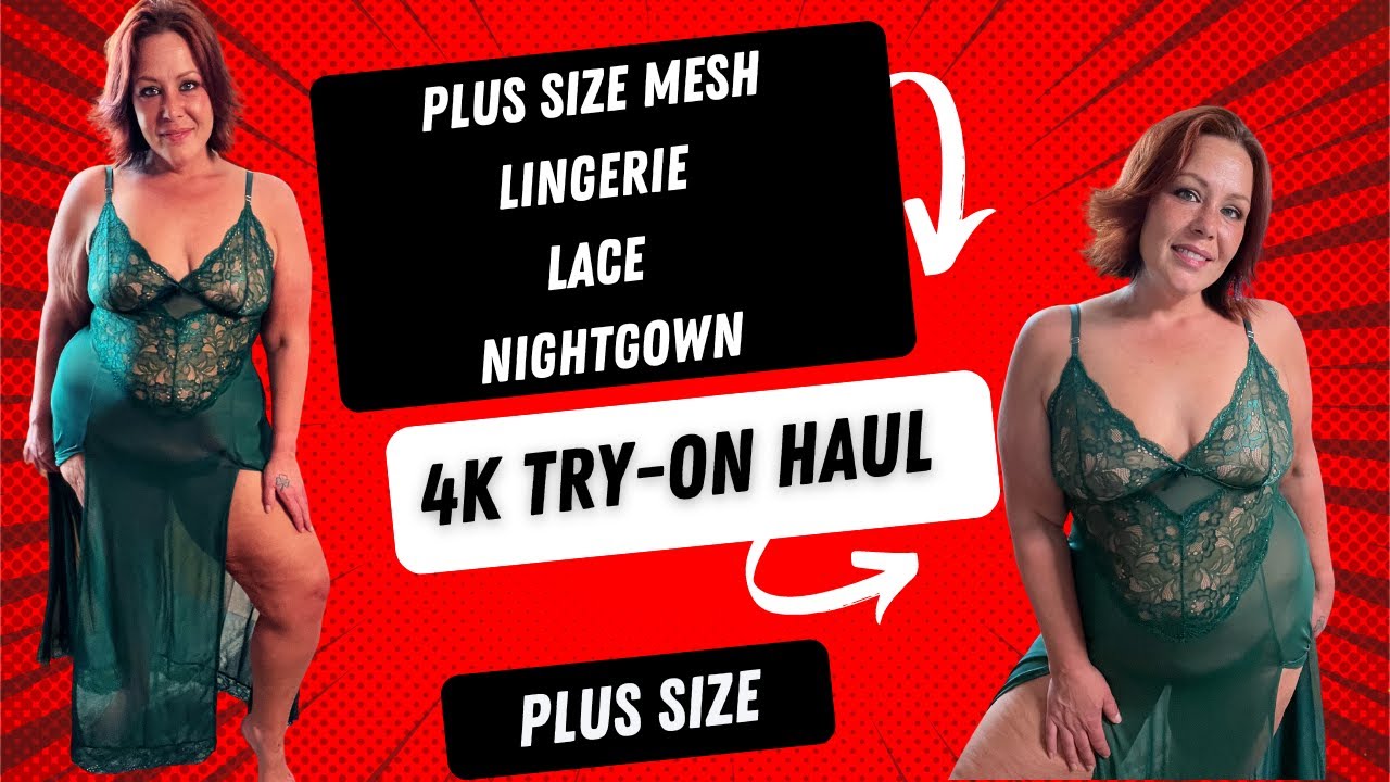 #plussized 4k Transparent Try-on Haul @Avidlove Mesh Maxi Nightdress #curvygirl Review