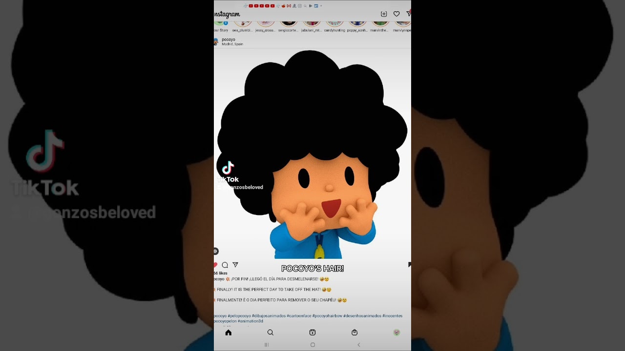 POCOYO DID A HAIR REVEAL ON INSTAGRAM!