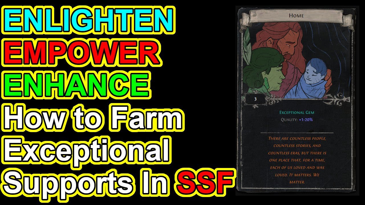 POE - Enlighten. Empower. Enhance. How to farm exceptional supports in SSF - Path Of Exile