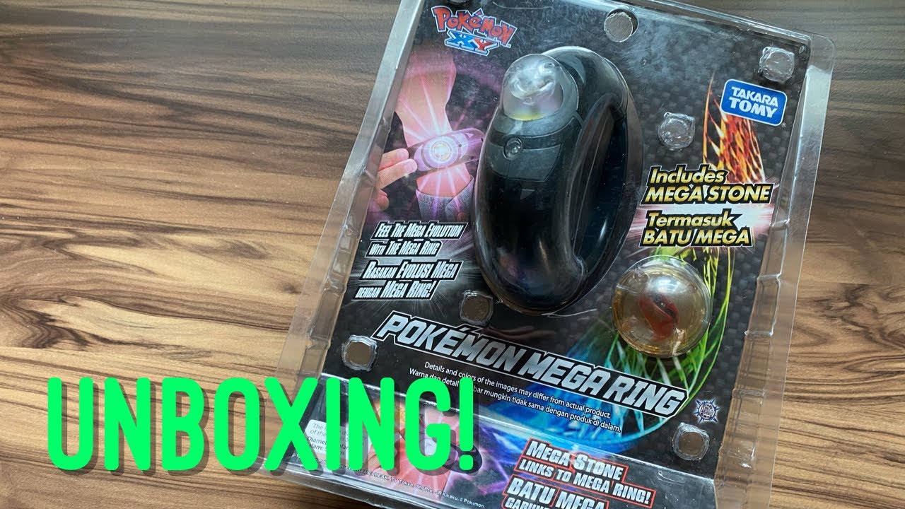 Pokemon Takara Tomy Mega Ring + Mega Stone Set Unboxing & Review!