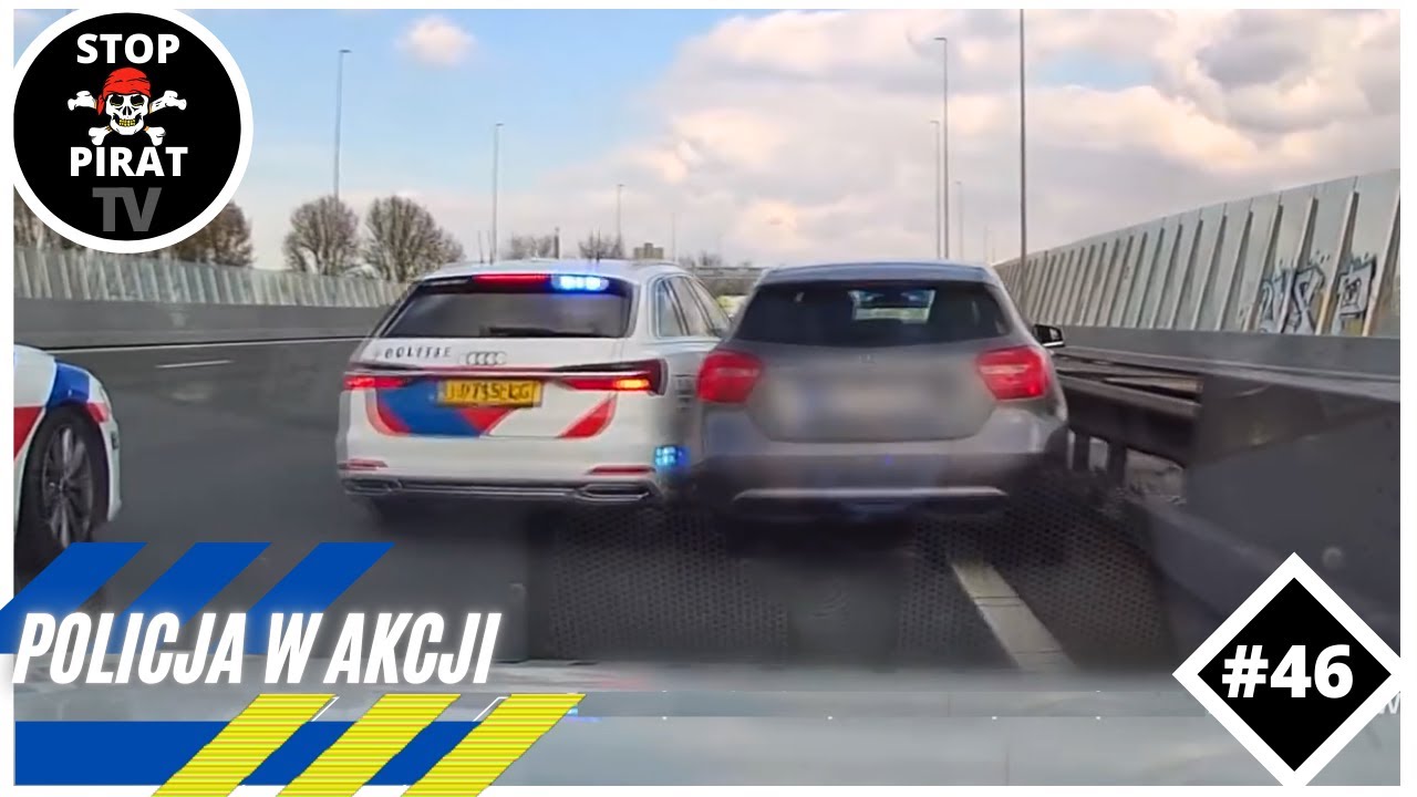 POLICJA W AKCJI #46 - Zatrzymanie skradzionego Mercedesa, Manewr PIT na Audi, Pościg za VW Golfem