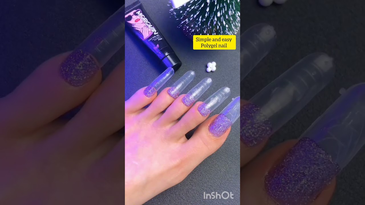 Polygel nail extension #polygel #nails #makeup