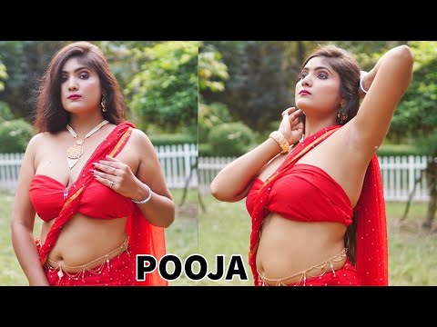 Pooja || Red Saree Fashion | Saree lover