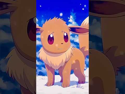 🥹Poor Eevee is COLD so she decided to evolve INTO Glaceon | Fan Animation #pokemon #ai #viralshort