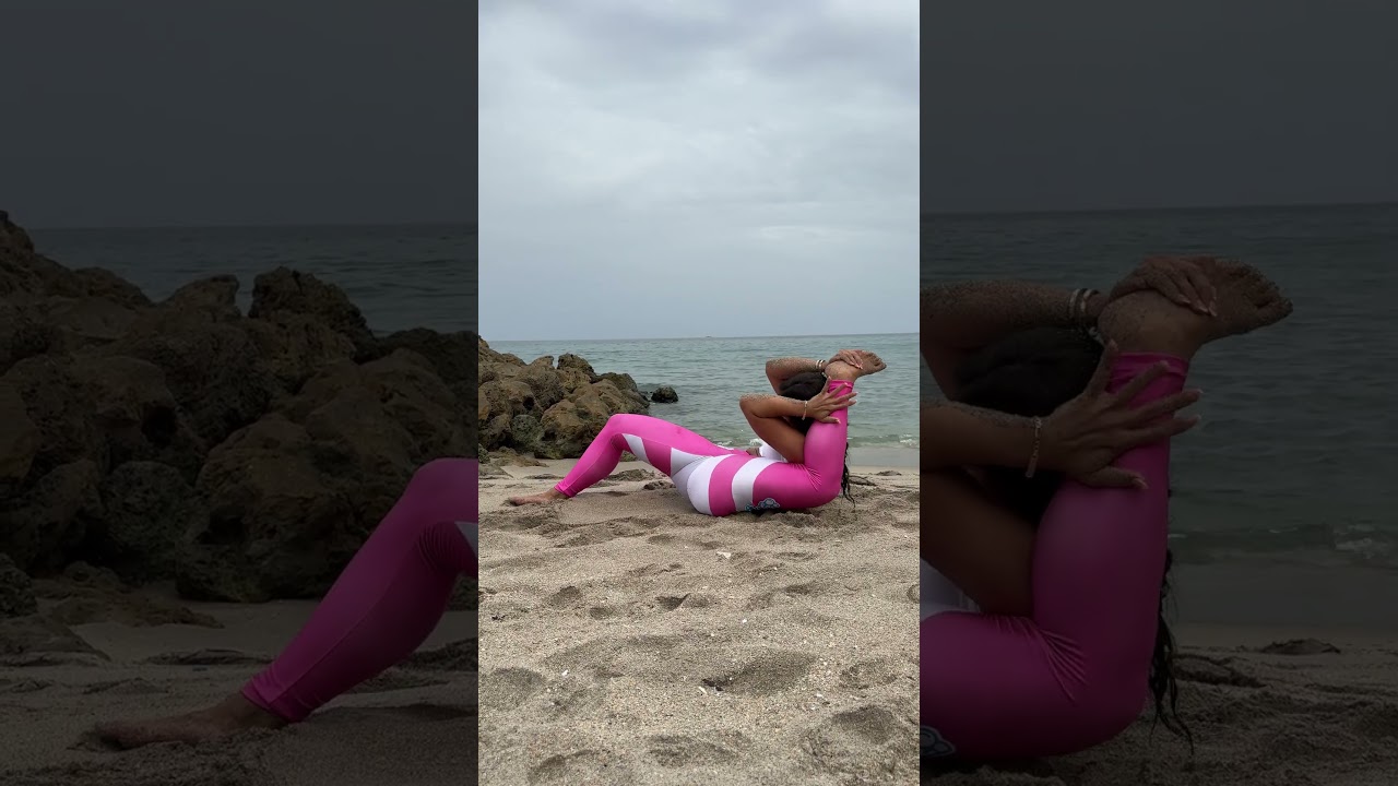 Porn Star Kelsi Monroe Doing Yoga on The Beach