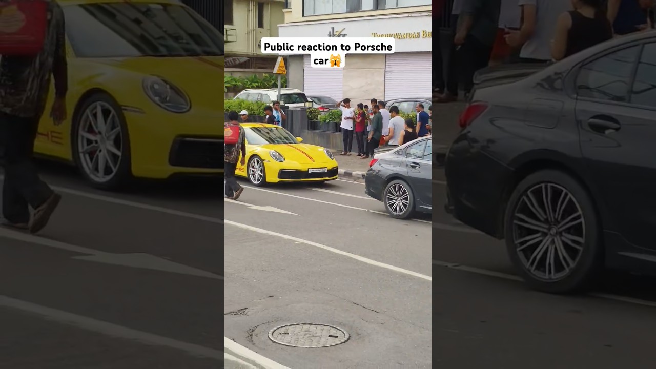 Porsche public reaction 🫨#trending #supercar #sportscar #viral_video #shorts #tranding