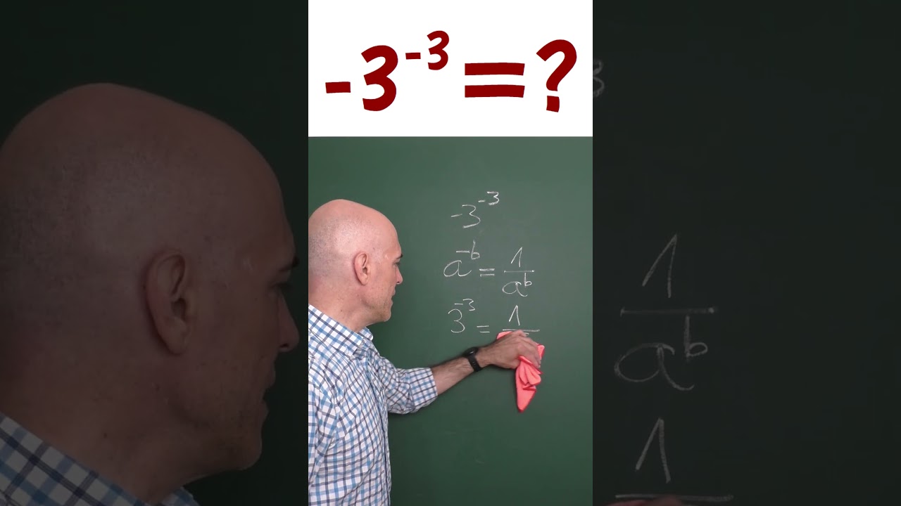 POTENCIA NEGATIVA CON EXPONENTE NEGATIVO. Matemáticas Básicas.