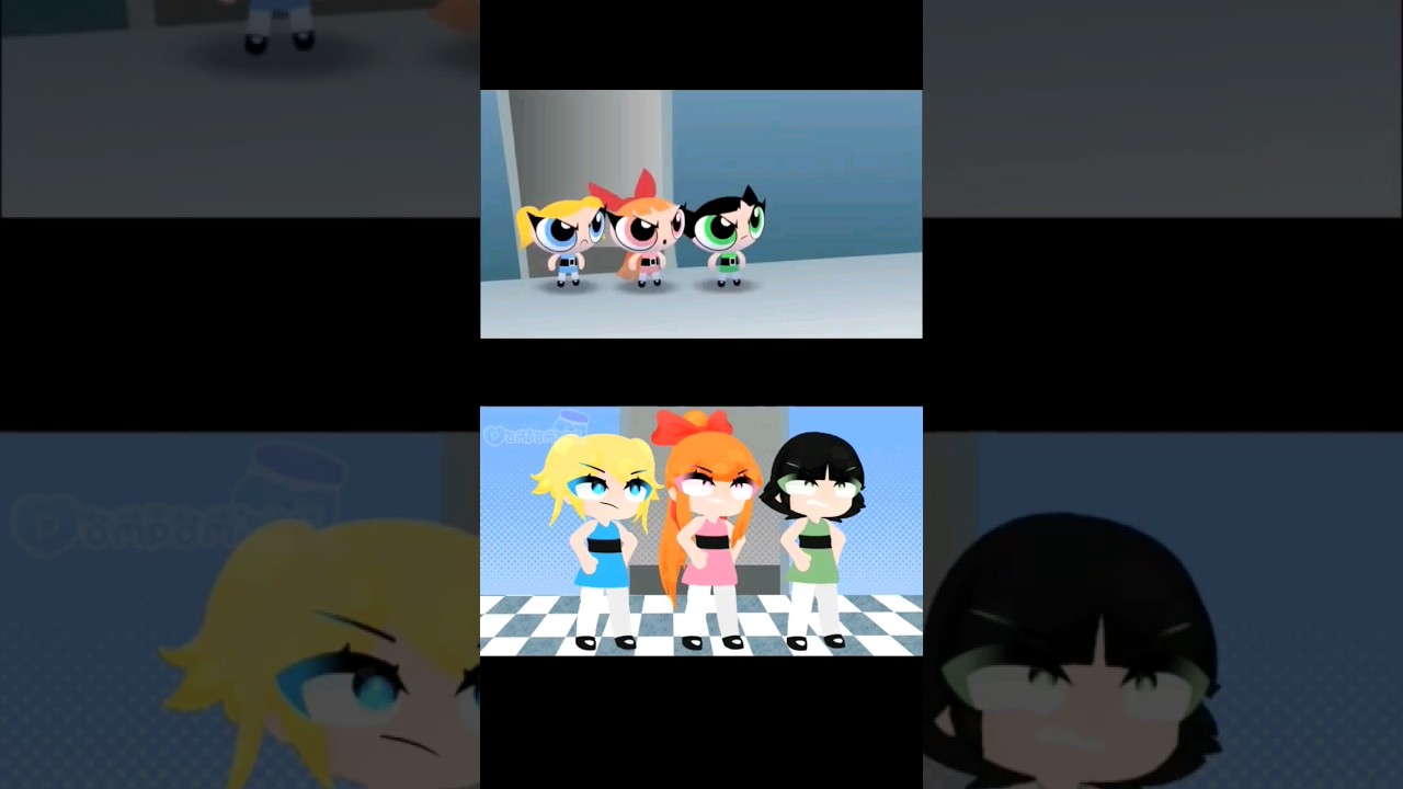 🩷💙💚Powerpuff Girls Parody (But it's Gacha)✨️ [Comparison] Animation✨️ #gacha #shorts