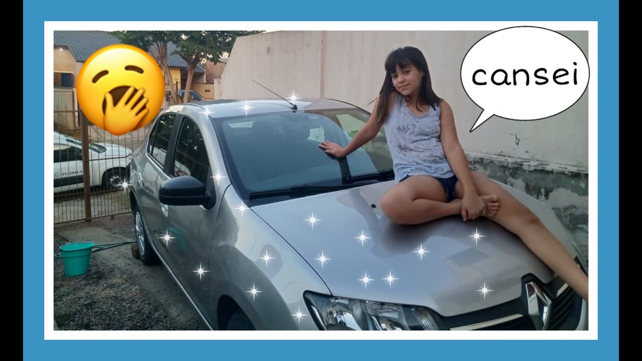 PRÉ-ADOLESCENTE DE 12 ANOS LAVANDO CARRO