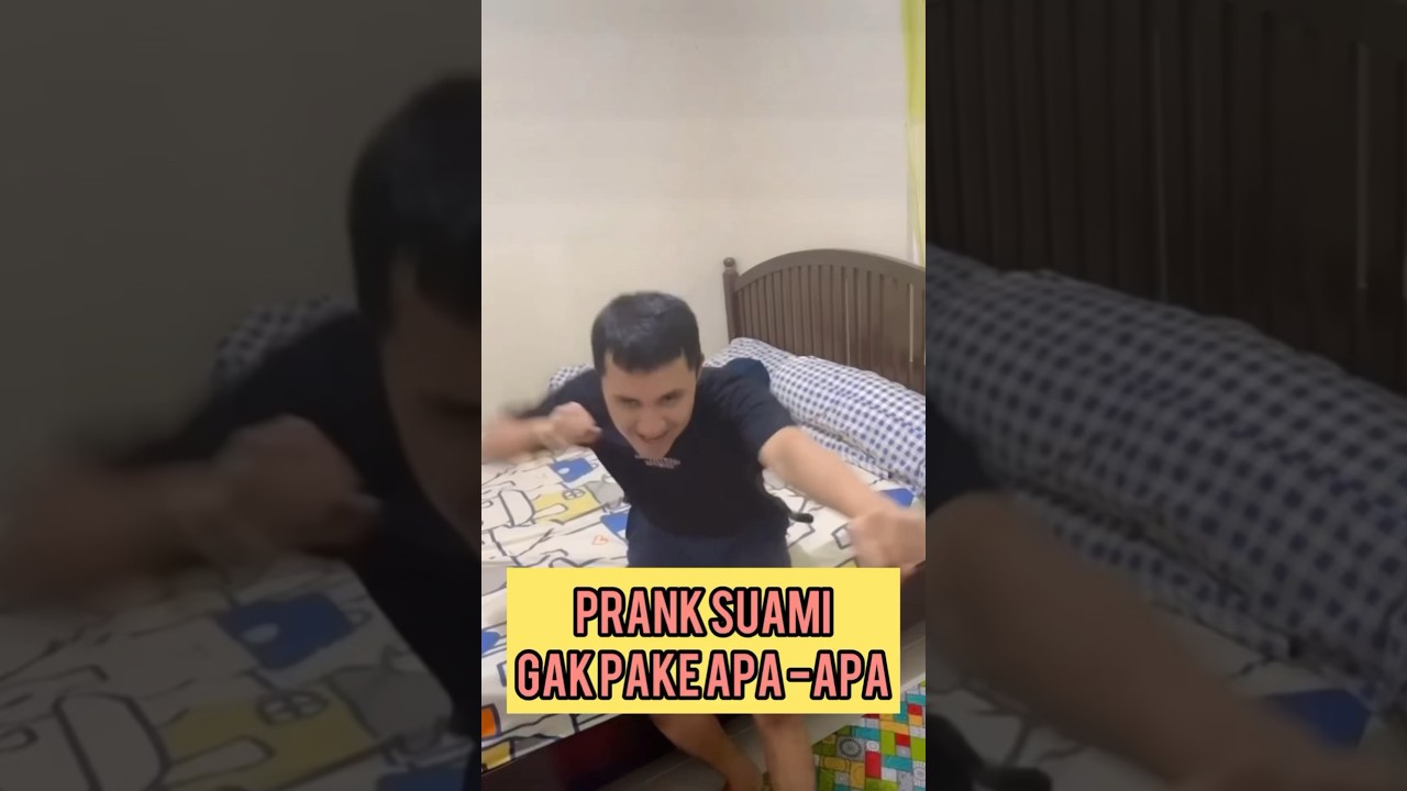 PRANK SUAMI GAK PAKE APA-APA !! #prank #suamiistri #viral