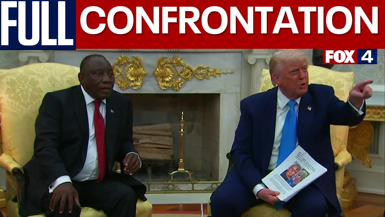 Pres. Trump confronts South African president: FULL MEETING