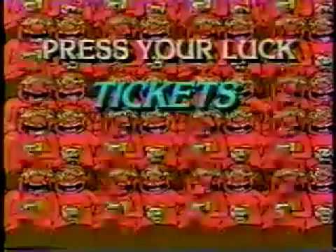 Press Your Luck ticket plug, 1983