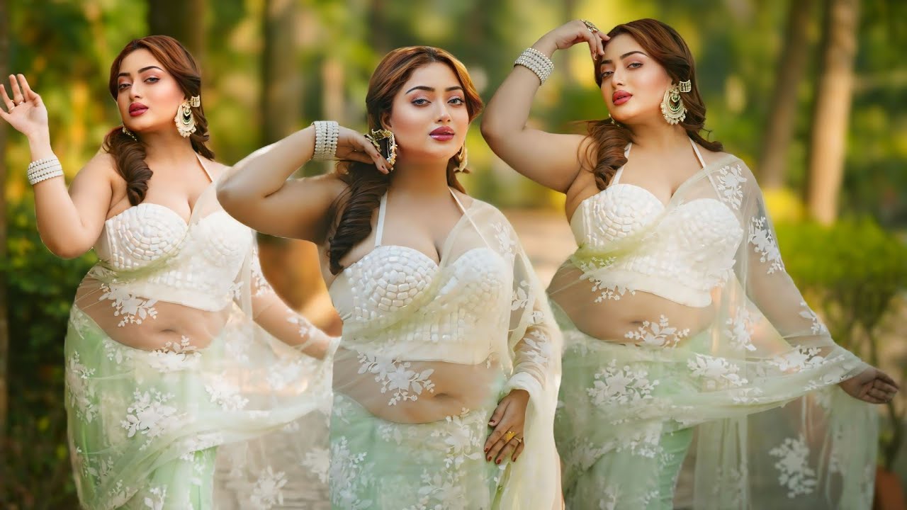 PRITI ROY | TRANSPARENT SAREE LOOK | BONG QUEEN OUTDOOR SAREE FASHION | SAREE SUNDORI | SAREE LOVER