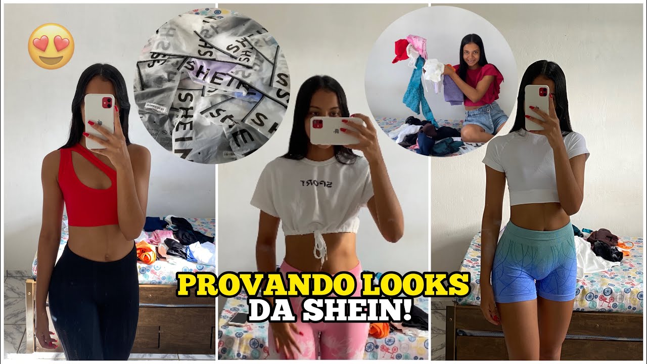 PROVADOR DOS LOOKS SHEIN! 🤩 ROUPAS DE ACADEMIA (COMO FICARAM NO CORPO?!)