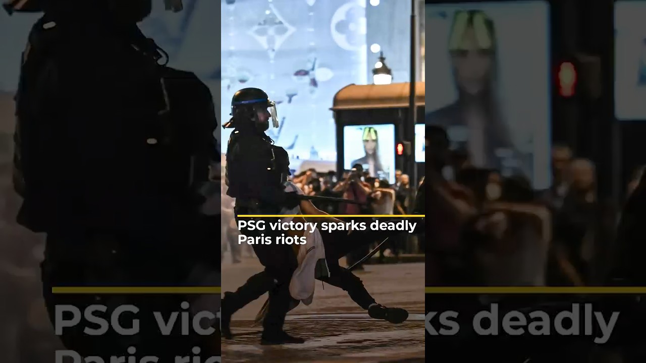 PSG victory sparks deadly Paris riots | #ajshorts