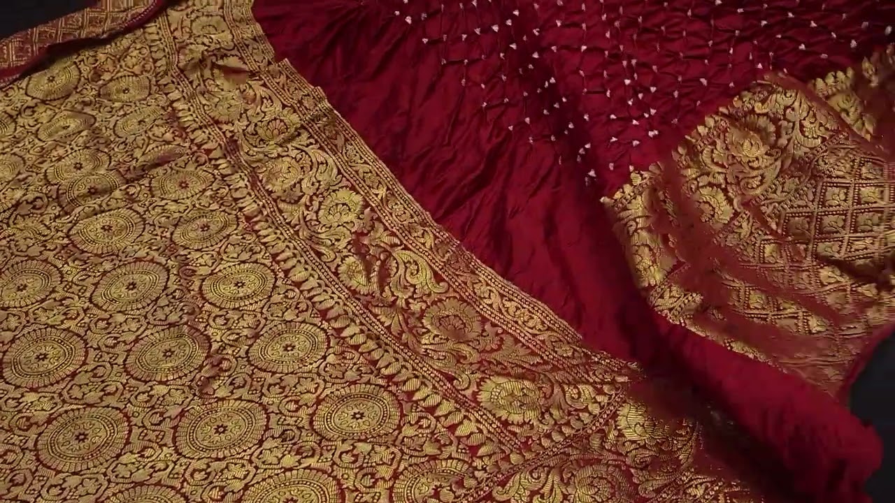 pure silk kanjivaram with bandhani saree..rai bandhej #bandhejsaree #bandhani #clothing