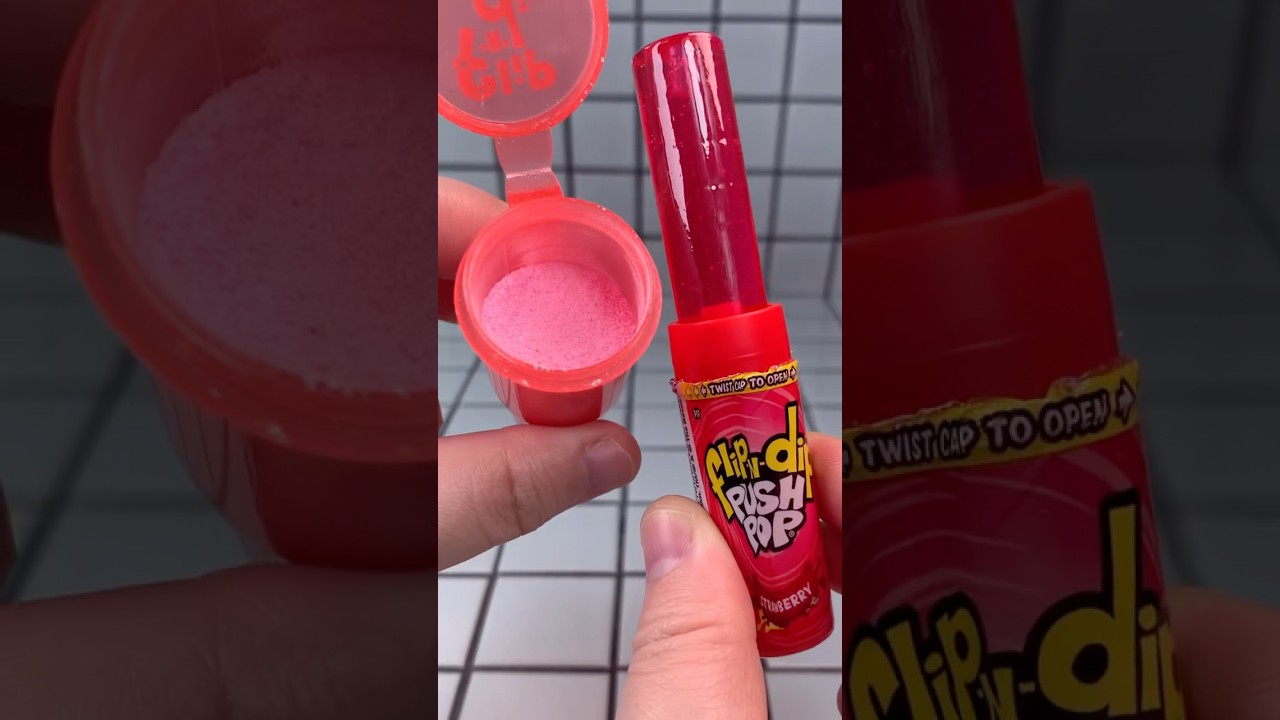 Push pop candy flip n dip jelly food mukbang