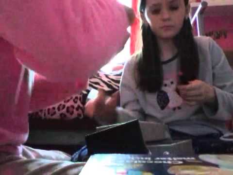 Puting makeup on
