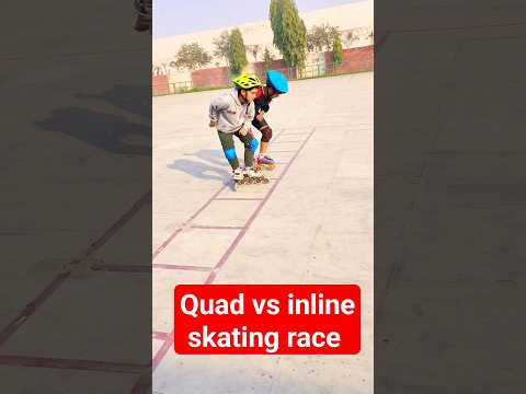 Quad vs inline skating race // #skating #skate #trending #youtube #skater