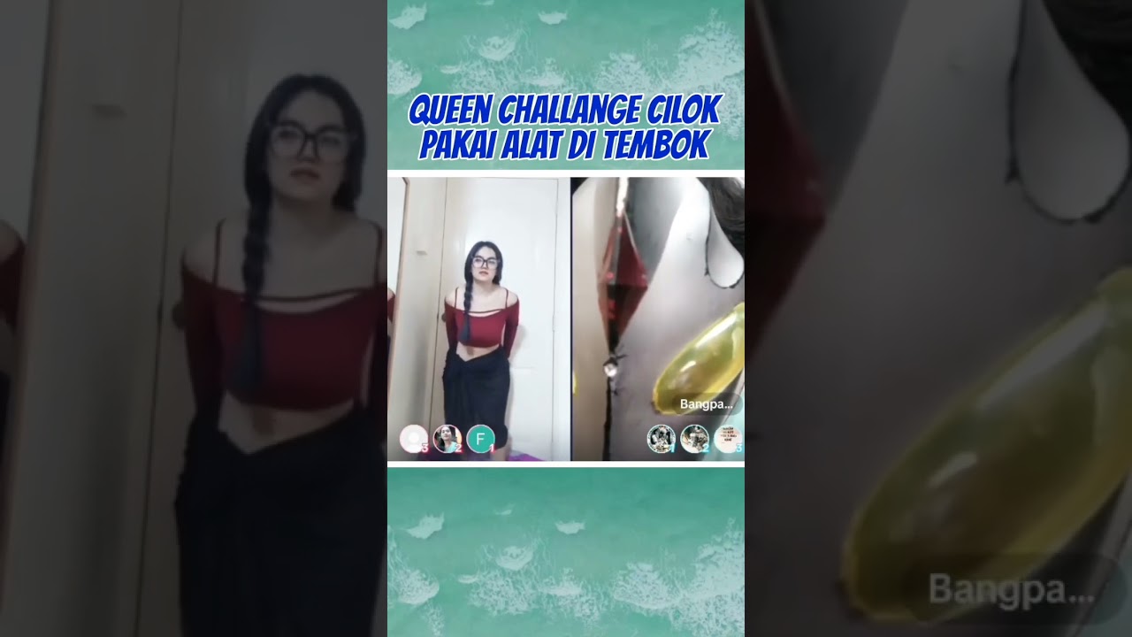 Queen vs pacul cilok pakai alat di nempel tembok