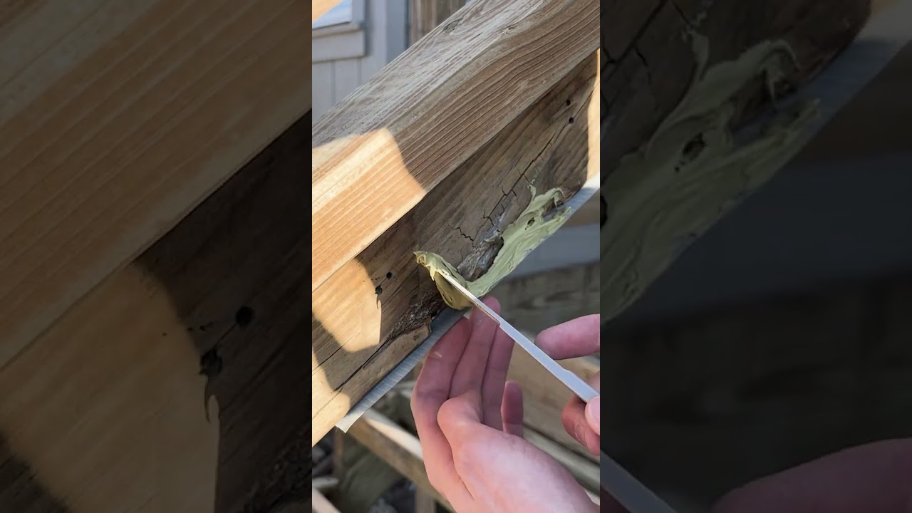 Quick Repair for Exterior Wood Rot 🪵 [Bondo Wood Filler]