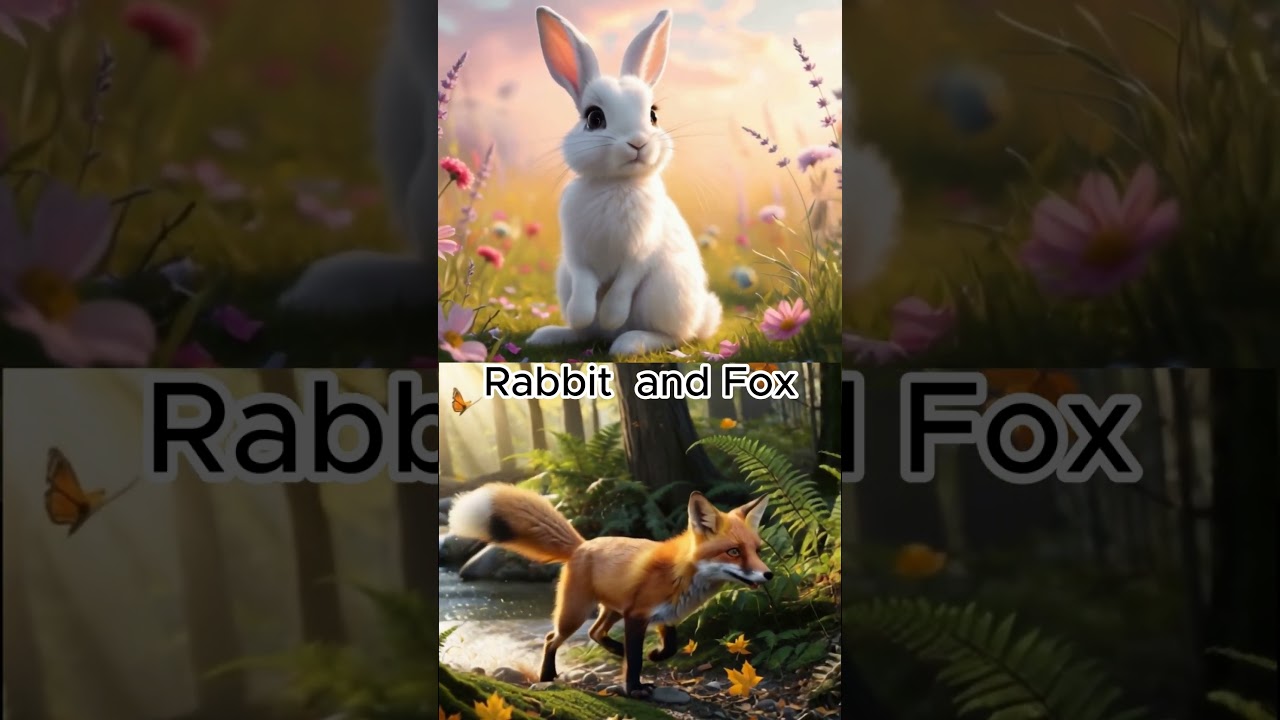 Rabbit and Fox 🐰🦊 #Rabbit #Foxanimals #beautiful #cute #art #anime #love #image #facts #HybridMagic