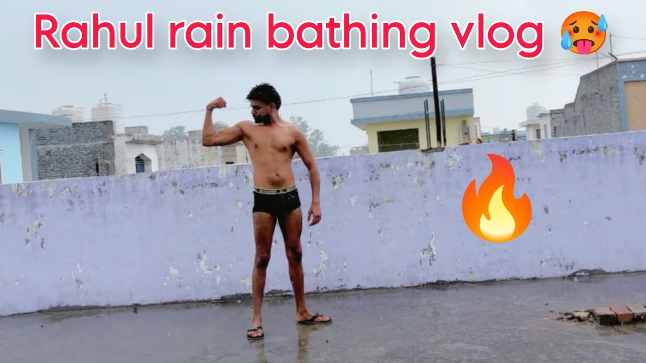 Rahul bathing vlog 🥵 | tubewell swimming | desi boys bathing vlog | Rain bathing vlog
