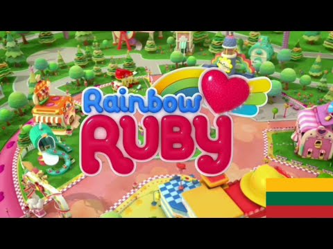 Rainbow Ruby intro Theme Song Opening Lithuanian Title Voiceover / Lituano Título en Voz / Latviešu