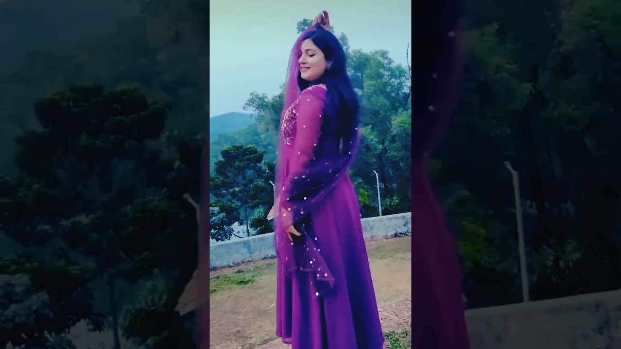 Raksha raj new instagram reel in violet dress💜
