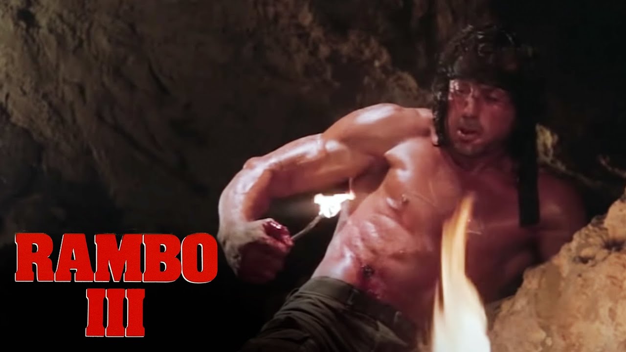 'Rambo Tends His Wound' Scene | Rambo III