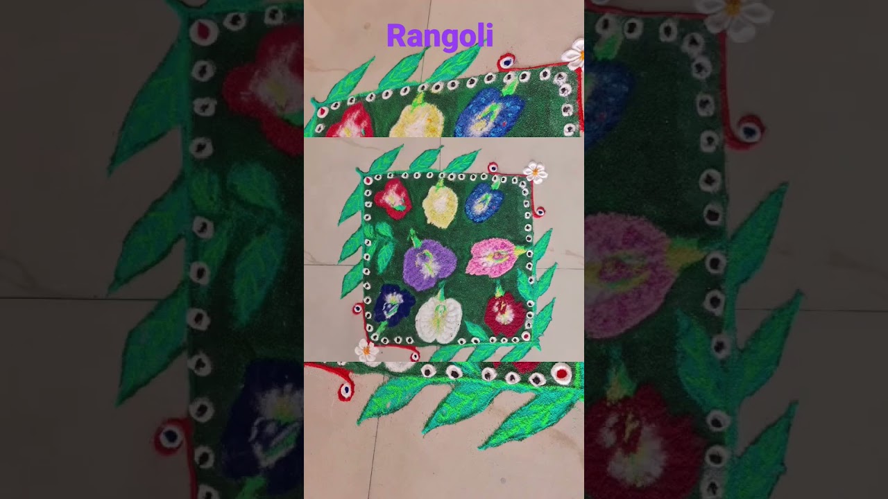 Rangoli ( Butterfly pea flower)....