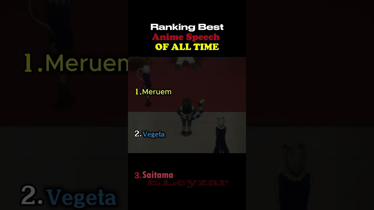 Ranking Best Anime Speech Of All Time