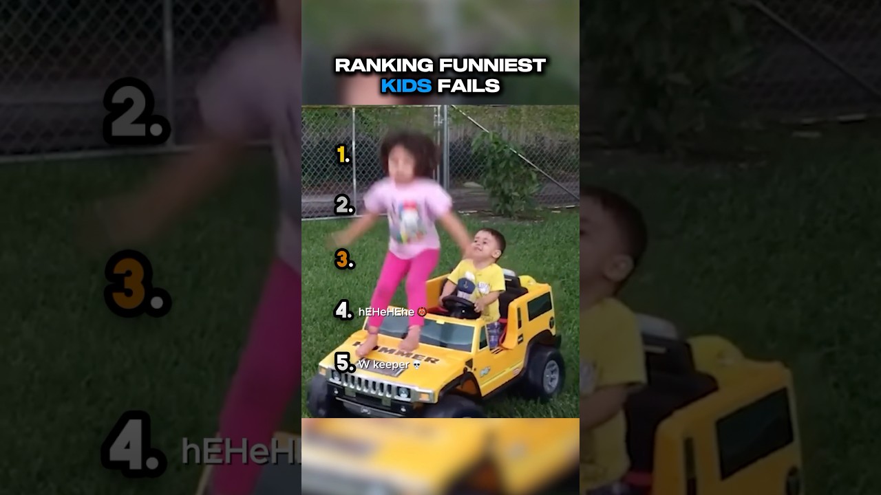 Ranking Top 5 Funniest KIDS Fails 😂👶🏽 #shorts #funny