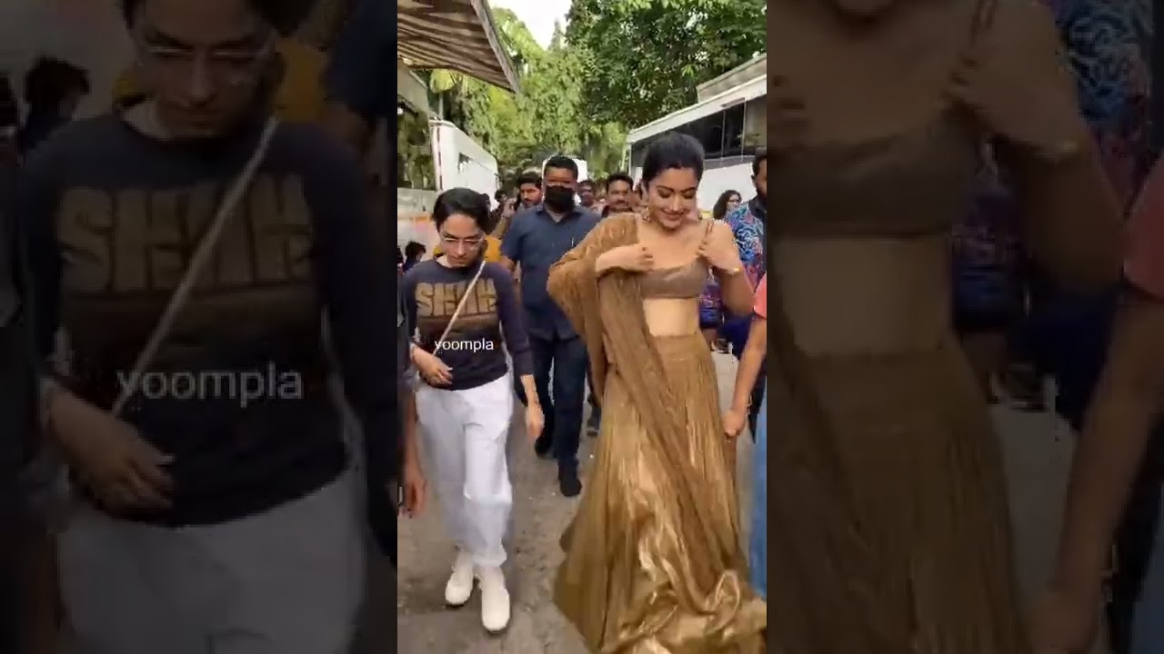 #Rashmika madana Hot Dress   in Public #viral video