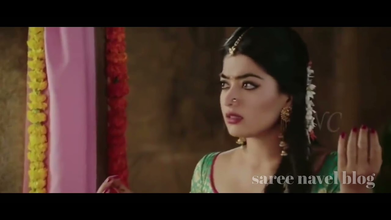 Rashmika mandanna hot saree navel drop | hot saree navel show